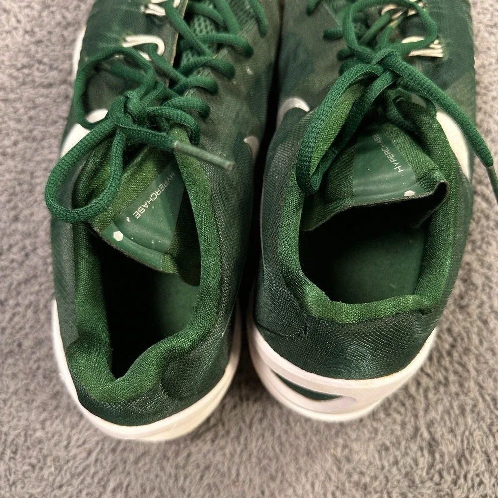 Nike Hyperchase Basketball Shoes Mens 14 Green Athletic Shoes Gym Emerald 813262